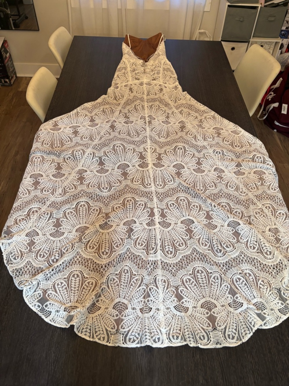 All Who Wonder Ryder Simple Lace Boho Wedding Dress With Vintage Details - Picture 8 of 15